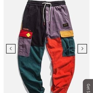 Aelfric Eden "Back to 90's" Patchwork Color Block Corduroy Pants